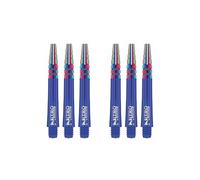 RED DRAGON Nitrotech Ionic Ejes de Dardos Cortos - Azul - 2 Juegos por Paquete (6 Ejes en Total)