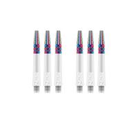 RED DRAGON Nitrotech Ionic Ejes de Dardos Cortos - Blanco - 2 Juegos por Paquete (6 Ejes en Total)