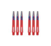 RED DRAGON Nitrotech Ionic Ejes de Dardos Cortos - Rojo - 2 Juegos por Paquete (6 Ejes en Total)