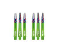 RED DRAGON Nitrotech Ionic Ejes de Dardos Cortos - Verde - 2 Juegos por Paquete (6 Ejes en Total)