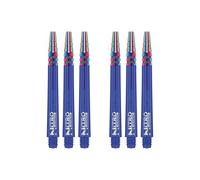 RED DRAGON Nitrotech Ionic Ejes de Dardos el Medio - Azul - 2 Juegos por Paquete (6 Ejes en Total)