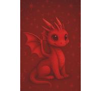 Red Dragon Notebook: Lined Journal for Fantasy Lovers, Writers, Gamers, and DnD Fans - 6x9, 120 Pages