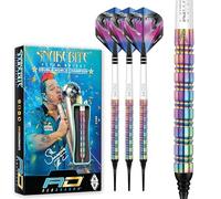 RED DRAGON Peter Wright Snakebite 1: 16g Peso Barril, 18g Peso Total Softip Tungsten Darts con Flights y Ejes