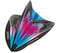 RED DRAGON Peter Wright Snakebite Hardcore Freestyle - Plumas de dardos rosa y azul, 3 juegos por paquete (9 plumas de dardos en total)