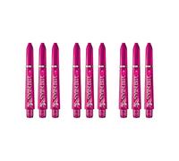 RED DRAGON Peter Wright Snakebite Signature - Palos cortos de policarbonato, color rosa, 3 juegos por paquete (9 tallos en total)