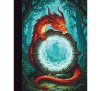 Red Dragon Portal Combo Notebook - College Ruled & Graph Paper - 100 Pages
