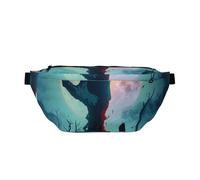 Red Dragon Sitting on Castle Sling - Bolsa cruzada para el pecho, bolsa de hombro, bolsa de viaje, riñonera, casual, ciclismo, senderismo, para hombres y mujeres, multicolor, Talla única, Mochila de