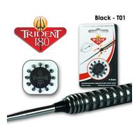 Red Dragon Trident 180 T01 - 12 Accesorios Dardos, Protectores para Puntas de Dardos, Color Negro