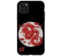 Red Dragon White Rising Sun Chinese Strength Symbol Carcasa para iPhone 11 Pro MAX