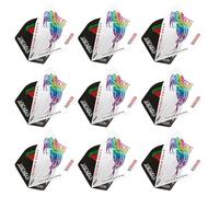 RED DRAGON Yin Yang Doble Cara Peter Wright Snakebite Plumas de Dardos Estándar en Blanco y Negro 3 Juegos por Paquete (9 Plumas de Dardos en Total)