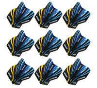 RED DRAGON Yin Yang Luke Humphries World Champion Blue & Gold Standard Darts Flights - Juego de 3 plumas por paquete (9 plumas de dardos en total)