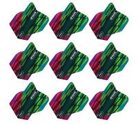 RED DRAGON Yin Yang - Plumas de dardos estándar de doble cara rosa y verde, 3 juegos por paquete (9 plumas de dardos en total)