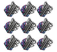 RED DRAGON Yin Yang - Plumas de dardos estándar multicolor de doble cara, 3 juegos por paquete (9 plumas de dardos en total)