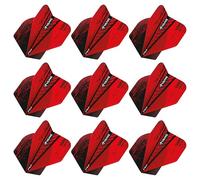 RED DRAGON Yin Yang - Plumas para dardos estándar de doble cara, color negro y rojo, 3 juegos por paquete (9 plumas de dardos en total)