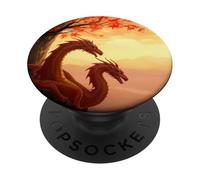 Red Dragons Cell Phone Grip Holder Popper Fall Book Dragon PopSockets PopGrip Adhesivo