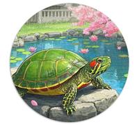 Red-Eared Slider 1000 Pieces Jigsaw Puzzles For Adults Challenging Game Stress Relieving Entertainment Cultivate The Spirit of Teamwork for Adults and Kids, Age 12 Years Up 1000pcs (67.5x67.5cm)