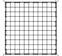 Red elástica de enrejado para trepar verduras, frutas, flores con nudos deslizantes para tamaño personalizado y tela para exteriores (negro, 5 x 5 pies)