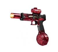 (Red)Electric Water Gun Long Range Automatic Water Squirt Guns with Lighting Water Blasters for Kids Adults