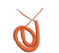 Red eléctrica en Espiral Flex, Cable Espiral retráctil de Resorte Naranja de 2 núcleos, 20 AWG, 0,5 mm², Cable telescópico Estirable de 1, 5 y 10 Metros.(Stretch 1 Meter)
