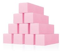 Red Ember 10 bloques de pulido de uñas profesionales | Bloque de lijado de lima de uñas de 4 vías para pulir uñas manicura pedicura herramientas limas de uñas y pulidores para kit de herramientas de