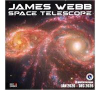 RED EMBER James Webb Space Telescope - Calendario de pared 2026 de 12 meses, abierto de 12 x 24 pulgadas, papel grueso y resistente, para regalo, calendario 2026