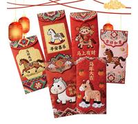 Red Envelopes - 2026 New Year, Traditional Lunar Festival Red Pocket, Chinese Spring Festival Envelopes, Top Holiday Celebration Accessory for Party, Birthday, Wedding, Photography