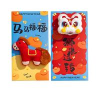 Red Envelopes - 3D Plush Doll Money Envelopes for Cash | Cute Design with Festive Appeal, Perfect for Christmas, Wedding, Birthday, Home Gathering, Family, Friends, Kids, Adults, Son, and Daug