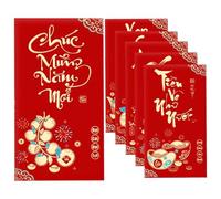 Red Envelopes - 6Pcs Chinese New Year Red Envelopes, Money Cash Folders, Vietnamese Traditional Collectibles | Spring Festival For Girlfriend Children Kids Boys Girls Family Fri