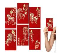 Red Envelopes For Money,16,5 x 9 cm Horse Pattern Pocket, 2026 Festive Cloud Pattern Lunar New Year Red Sobres - Symbolic For Boys Girls Adults Friends Birthday Celebration Winter Festival