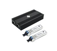 Red Ethernet USB4 de Doble Puerto 10G SFP+ para 5/4/3 con Chip 82599ES +2 Módulos Ópticos 10G LR 1310nm 10KM