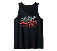 Red Exotic Supercar Racing Car Design Camiseta sin Mangas