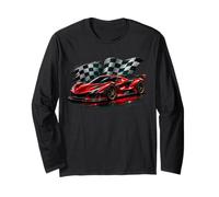Red Exotic Supercar Racing Car Design Manga Larga