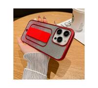 (Red)Exquisite Dreamy Style Iphone 12 Pro Case: Electroplated Matte Glitter Gradient Design, Strap, High Quality, Scratch-resistant, Non-slip, Durable