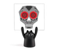 Red Eyes l México National Culture Illustration Memo Holder Cartoon Black Cat Stand Decoración