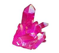 Red Flame Crystal Cluster Crystal Plating Titanium Coated Crystal Cluster 120-140g (Size : 3pcs)