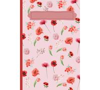 Red Floral Notebook - Black Ink Edition: Elegant Watercolor Lined Journal for Thoughts, Notes, and Daily Writing