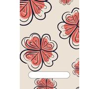 Red Floral Notebook - Elegant Burgundy Flower on Cream Background: Lined Notebook 6x9 | Beautiful Red Flower Design | Journal for Writing & Notes
