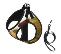 Red Flower Show Steer Cows - Arnés ajustable para perro, con estampado de vacas de dirección, arnés para cachorros, clips de correa, arnés para mascotas, chaleco de entrenamiento para mascotas