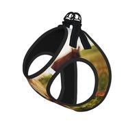 Red Flower Show Steer Cows - Arnés ajustable para perro, con estampado de vacas de dirección, arnés para cachorros, clips de correa, arnés para mascotas, chaleco de entrenamiento para mascotas