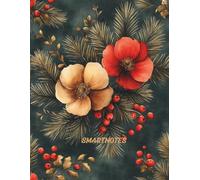 Red Flowers, Lined Composition Notebook Journal For Adults, Teen, Kids, School, Office, Work, College, Social Media: 8.5 x 11.25 Inches | Grey Lines With Optional Margins | 100 Pages College Ruled