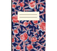 Red Flowers on Navy Blue: A Stylish Notebook with Artistic Soul: 120 college-ruled pages - great for notes, journaling, or to-do lists.