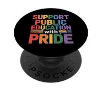 Red for Ed apoya a los Maestros y la educación pública PopSockets PopGrip Adhesivo