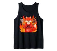 Red Fox Cooking Grill BBQ Funny Gift Red Fox Camiseta sin Mangas