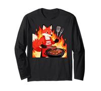 Red Fox Cooking Grill BBQ Funny Gift Red Fox Manga Larga