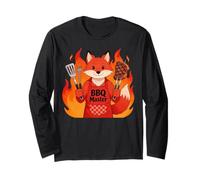 Red Fox Cooking Grill BBQ Funny Gift Red Fox Manga Larga