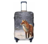 Red Fox in A Quiet Snowy Forest - Fundas elásticas para equipaje de viaje, a prueba de polvo, resistente a los arañazos, protector de maleta de 22 a 24 pulgadas