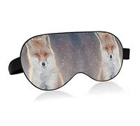 Red Fox in Snow Winter Eye Masks Cover Blocks Light Sleep Mask Shade Cover Blindfold Relaxing Eyeshade Cover con correa ajustable para la cabeza para hombres, mujeres y niños
