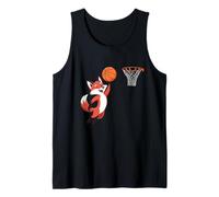 Red Fox Playing Sports Wild Animal Basketball Camiseta sin Mangas