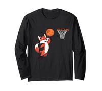 Red Fox Playing Sports Wild Animal Basketball Manga Larga