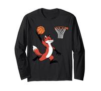 Red Fox Playing Sports Wild Animal Basketball Manga Larga